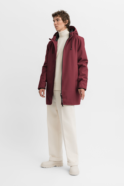 Shop Stutterheim Stockholm Winter Jacket In Burgundy