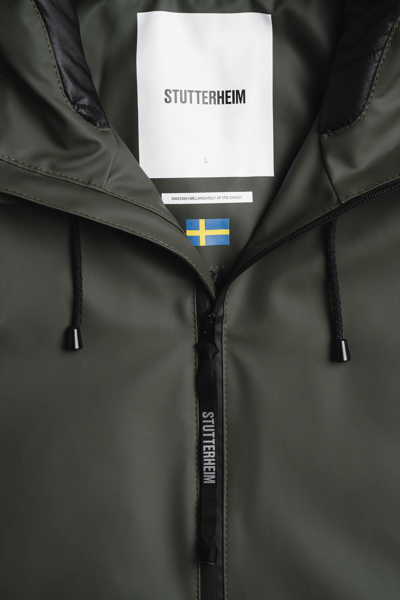 Shop Stutterheim Stockholm Winter Jacket In Green