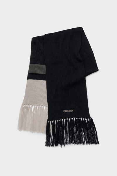 Shop Stutterheim Fringe Scarf In Black