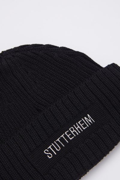 Stutterheim Logo Beanie In Black