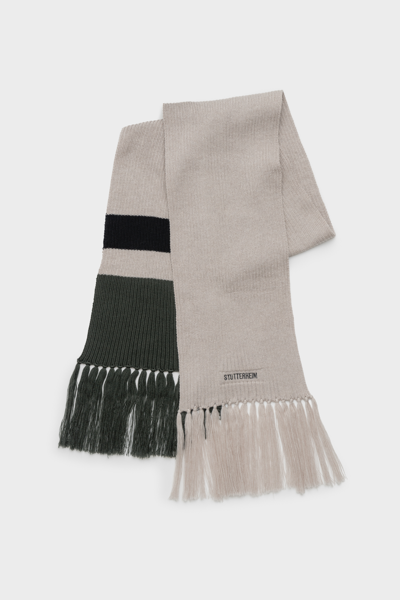 Shop Stutterheim Fringe Scarf In Light Sand