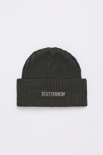 Shop Stutterheim Logo Beanie In Green