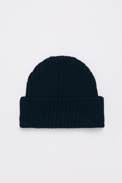 Stutterheim Logo Beanie In Navy