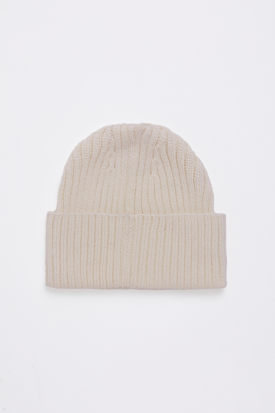 Shop Stutterheim Logo Beanie In Light Sand