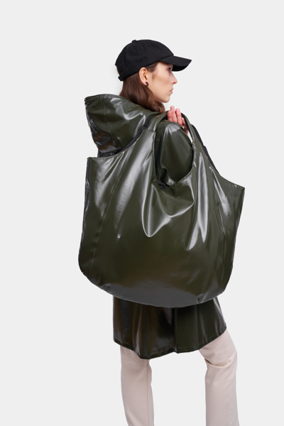 Stutterheim Svea Puffer Bag Opal In Green