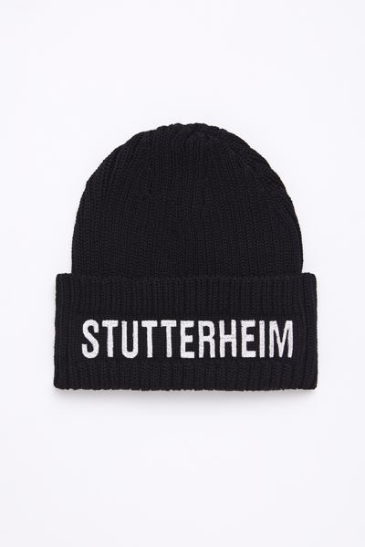 Shop Stutterheim Big L Beanie In Black