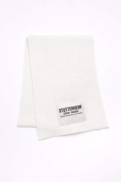 Shop Stutterheim Wrap Scarf In Off White