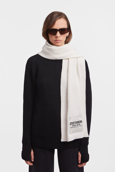 Shop Stutterheim Wrap Scarf In Off White