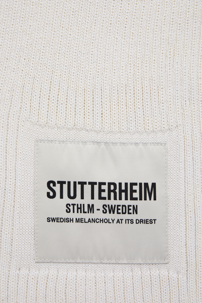 Shop Stutterheim Wrap Scarf In Off White