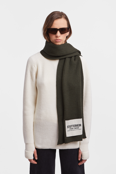Stutterheim Wrap Scarf In Green