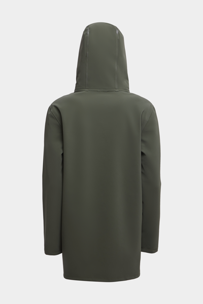 Stutterheim Stockholm Matte Raincoat In Dark Green