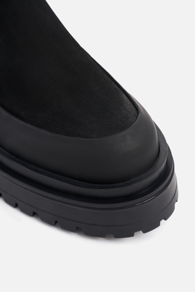 Shop Stutterheim High Walker Nubuck Boots In Black