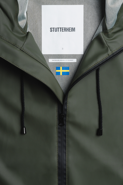 Shop Stutterheim Camden Parka In Green