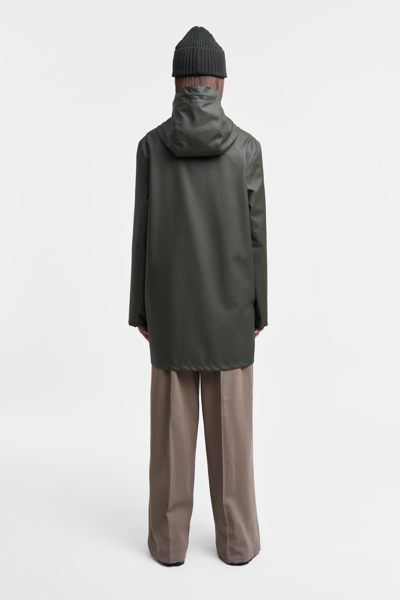 Shop Stutterheim Stockholm Lightweight Zip Raincoat In Green