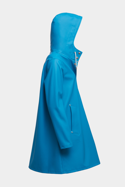 Shop Stutterheim Mosebacke Raincoat In Mosaic Blue