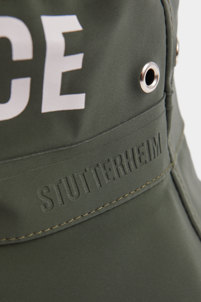 Shop Stutterheim Beckholmen Matte Bucket Hat In Dark Green