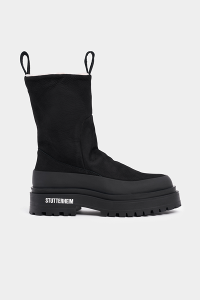 Shop Stutterheim Rough Walker Nubuck In Black