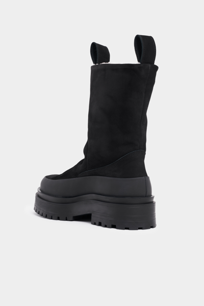 Stutterheim Rough Walker Nubuck In Black