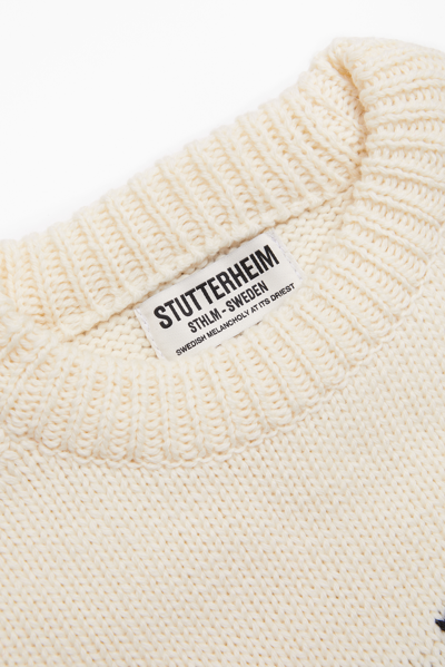 Shop Stutterheim Talk Sweater In Off White