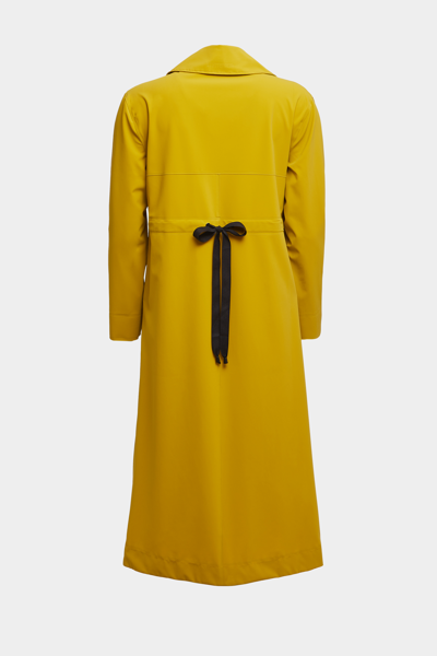 Stutterheim Hornstull Matte Long Raincoat Gold In Golden Palm