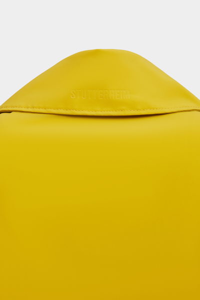 Shop Stutterheim Hornstull Matte Long Raincoat Gold In Golden Palm