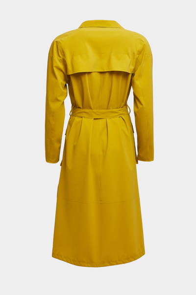 Stutterheim Kista Matte Trench Coat Gold In Golden Palm