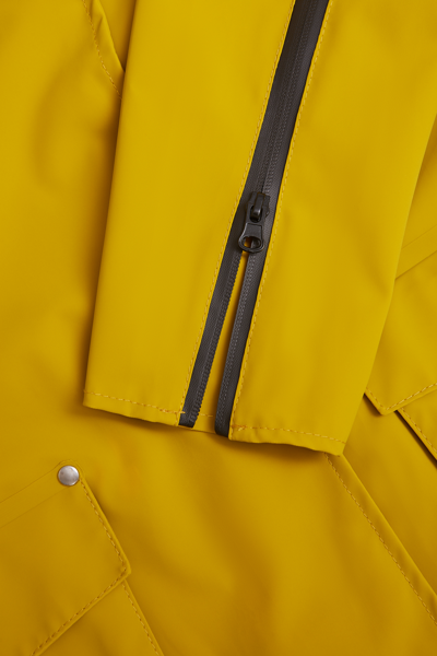 Shop Stutterheim Kista Matte Trench Coat Gold In Golden Palm