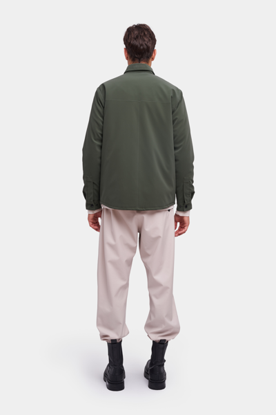 Stutterheim Ringen Matte Winter Overshirt Dark Green In Desert Green