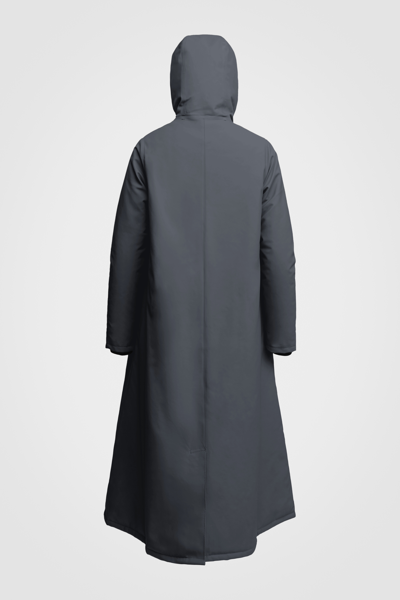 Stutterheim Mosebacke Long Winter Jacket In Charcoal