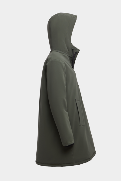 Shop Stutterheim Mosebacke Matte Winter Jacket In Dark Green