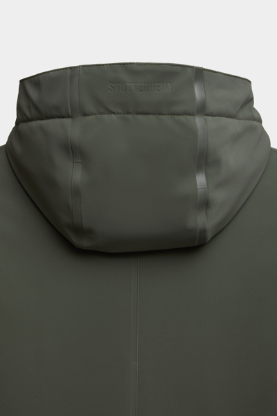 Shop Stutterheim Mosebacke Matte Winter Jacket In Dark Green