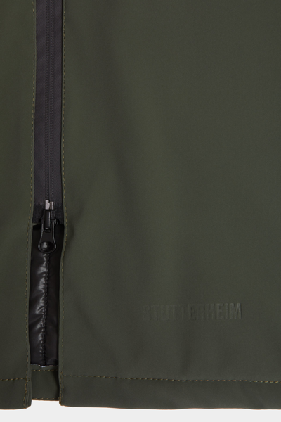 Stutterheim Mosebacke Matte Winter Jacket In Dark Green