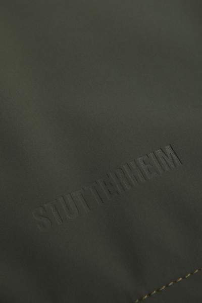 Stutterheim Mosebacke Matte Winter Jacket In Dark Green