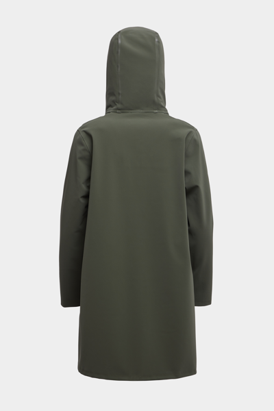 Stutterheim Mosebacke Matte Raincoat In Dark Green
