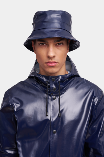 Shop Stutterheim Beckholmen Opal Bucket Hat In Navy