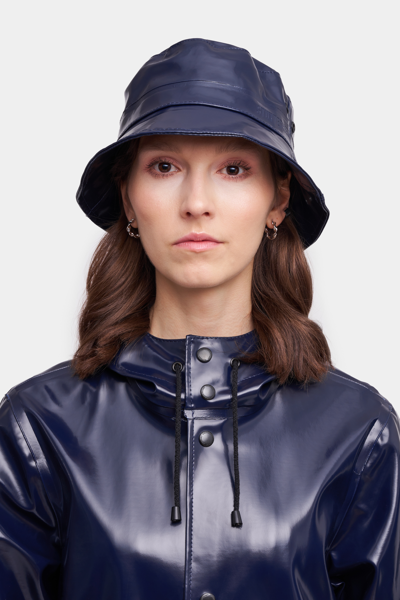 Shop Stutterheim Beckholmen Opal Bucket Hat In Navy