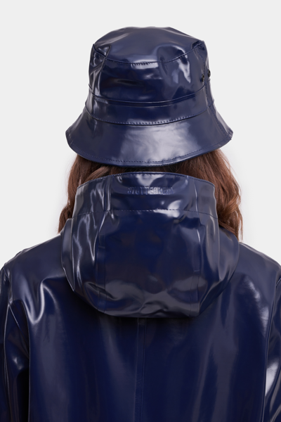 Shop Stutterheim Beckholmen Opal Bucket Hat In Navy