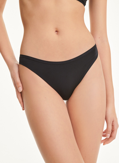Shop Dkny Women's Table Tops Micro Thong In Black