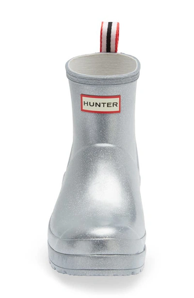 Hunter Cosmic Play Rain Bootie In Silver