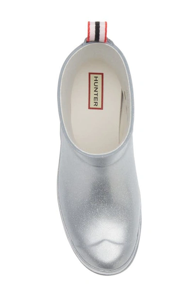 Hunter Cosmic Play Rain Bootie In Silver