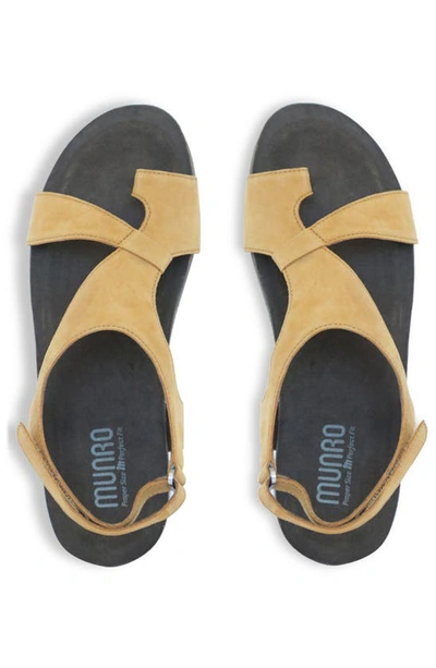 Shop Munro Meghan Asymmetric Slingback Sandal In Curry Nubuck