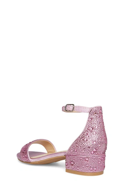 Shop Betsey Johnson Rhinestone Ankle Strap Sandal In Pink