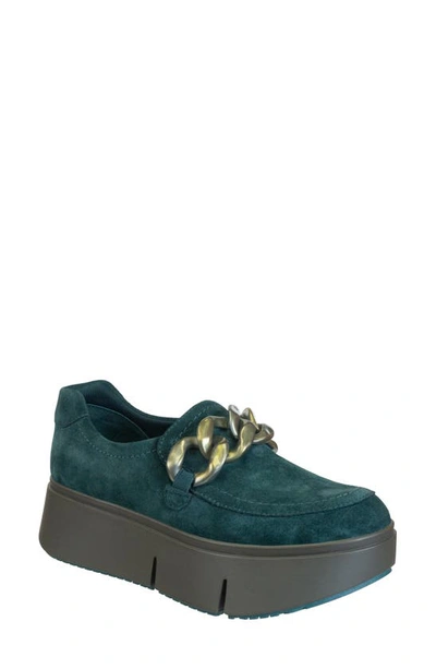 Shop Naked Feet Princeton Platform Loafer In Emerald