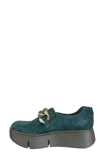 Shop Naked Feet Princeton Platform Loafer In Emerald
