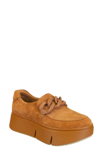 Shop Naked Feet Princeton Platform Loafer In Camel