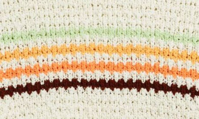 Rip Curl Holiday Tropics Stripe Sweater In Cream