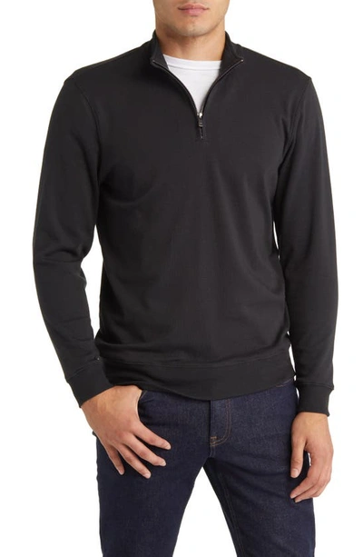 Shop The Normal Brand Puremeso Weekend Quarter Zip Top In Black