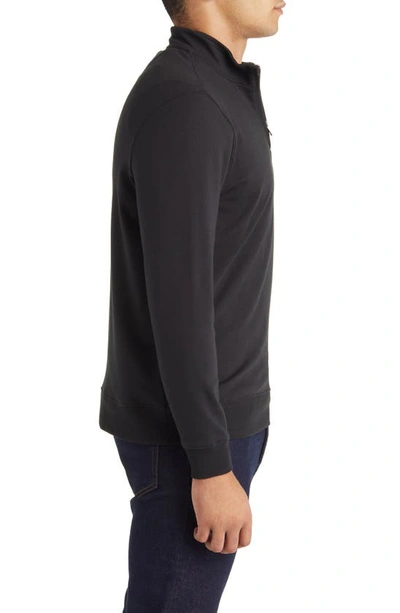 The Normal Brand Puremeso Weekend Quarter Zip Top In Black