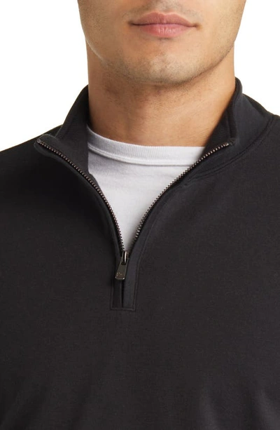 The Normal Brand Puremeso Weekend Quarter Zip Top In Black