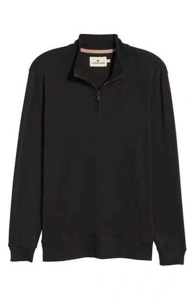 The Normal Brand Puremeso Weekend Quarter Zip Top In Black